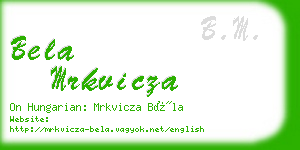 bela mrkvicza business card